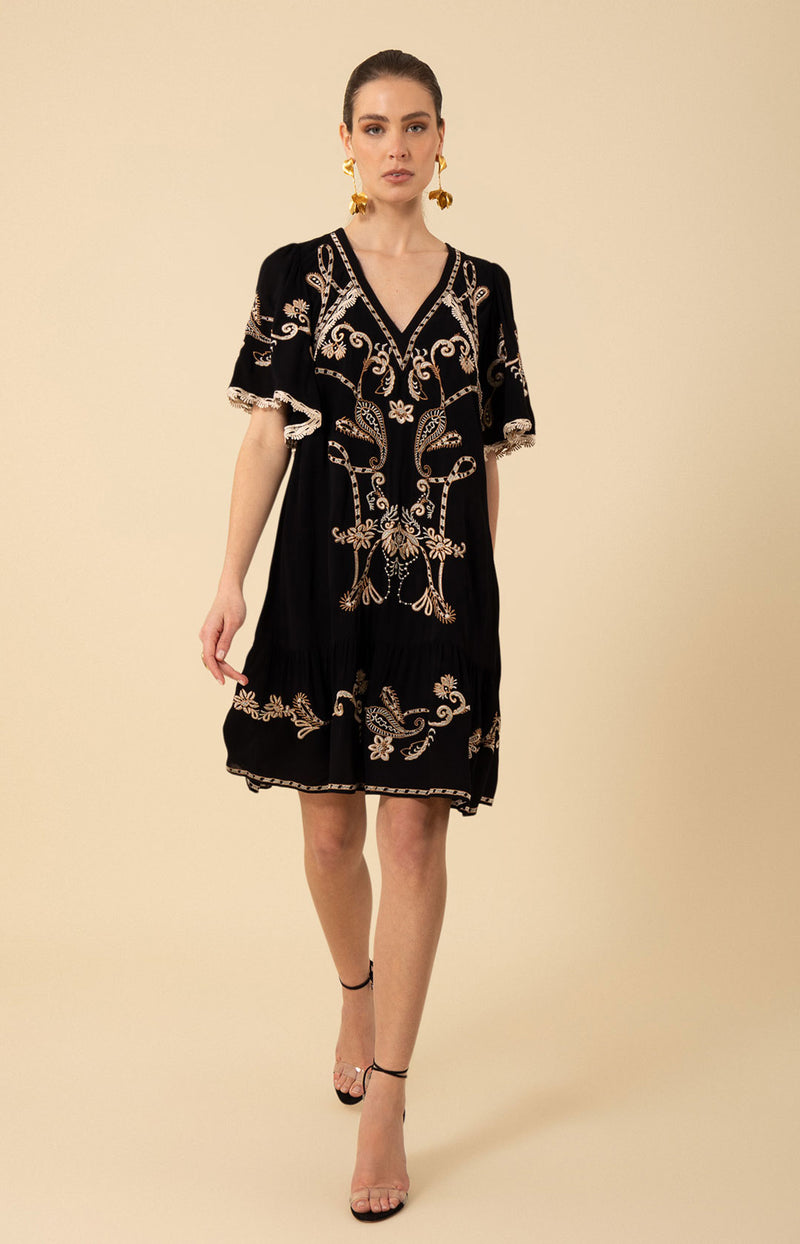 Lennox Embroidered Dress