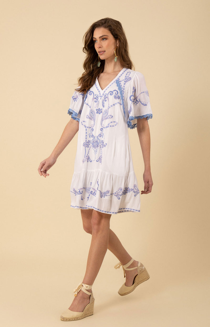 Lennox Embroidered Dress