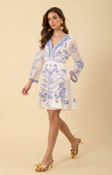 Cassandra Embroidered Dress, color_blue