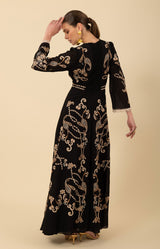 Cassandra Embroidered Maxi Dress, color_black