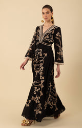 Cassandra Embroidered Maxi Dress, color_black