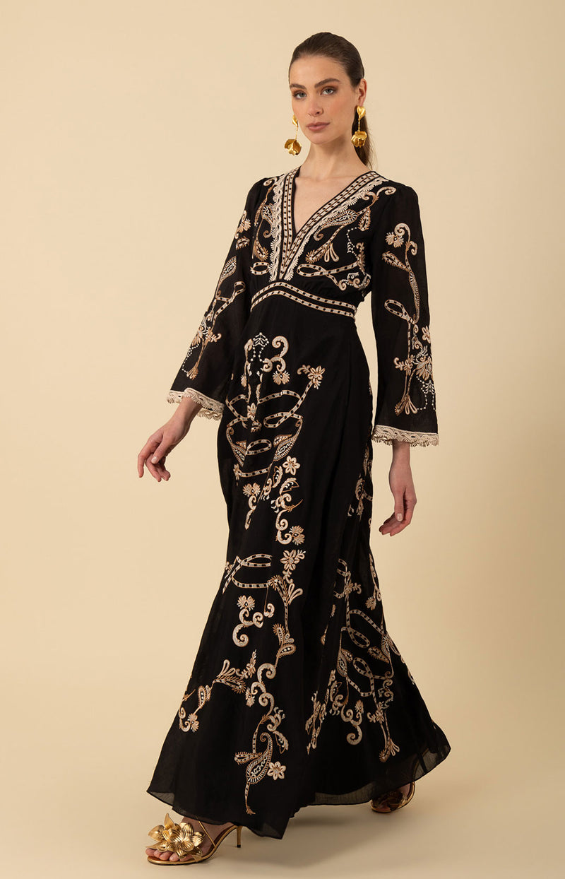 Cassandra Embroidered Maxi Dress Cassandra Embroidered Maxi Dress