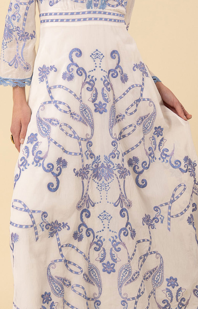 Cassandra Embroidered Maxi Dress, color_blue