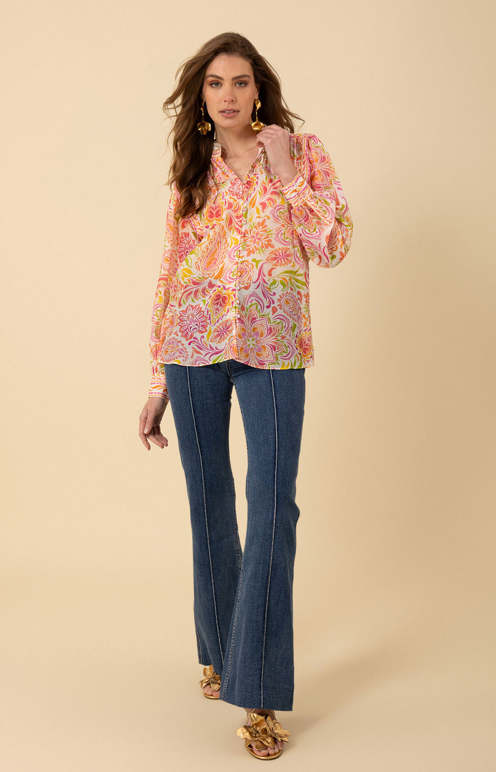 トップス sheller BLOOM organdy tops Calliope Voile Top