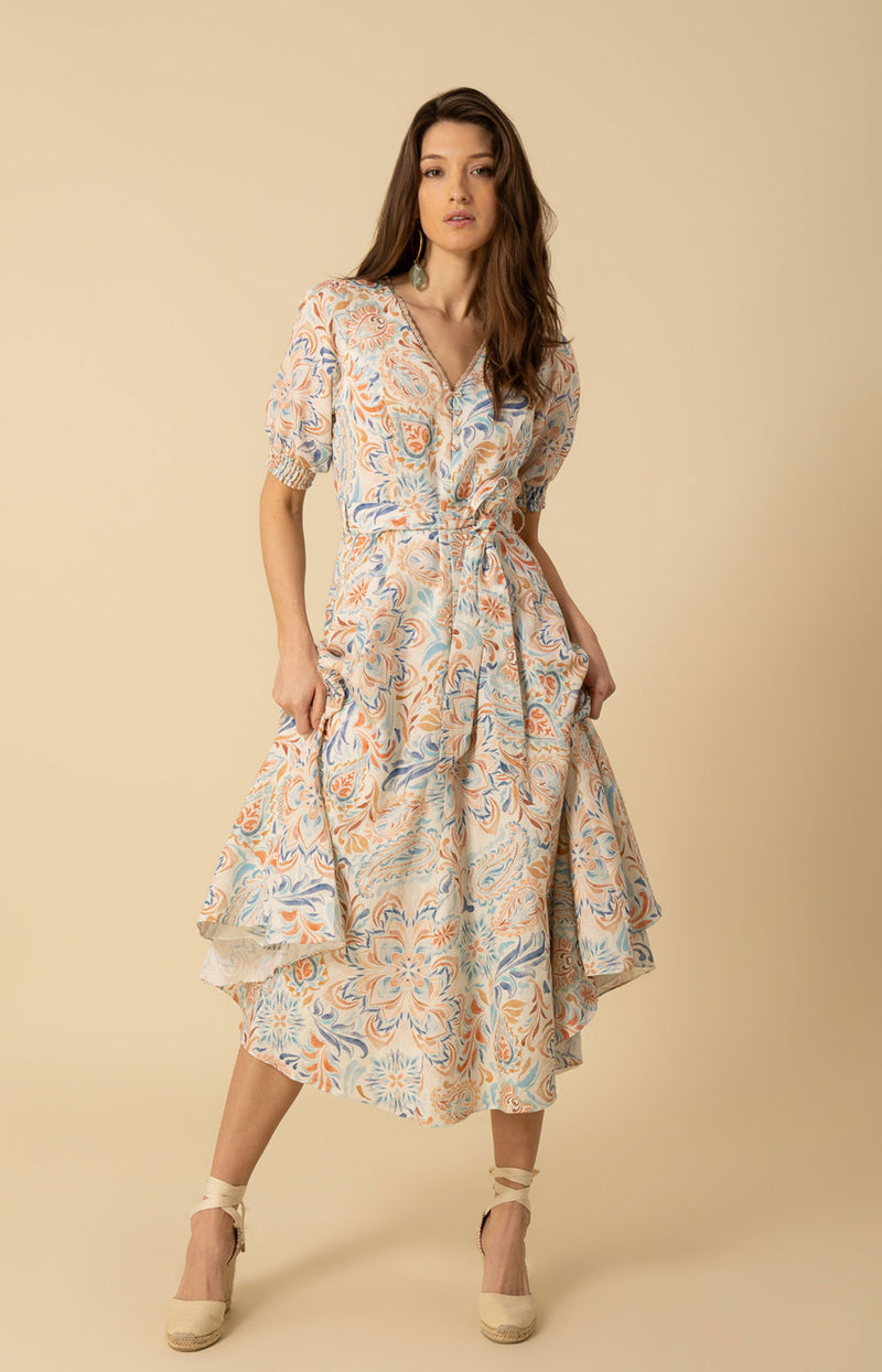 Faye Linen Maxi Dress, color_beige