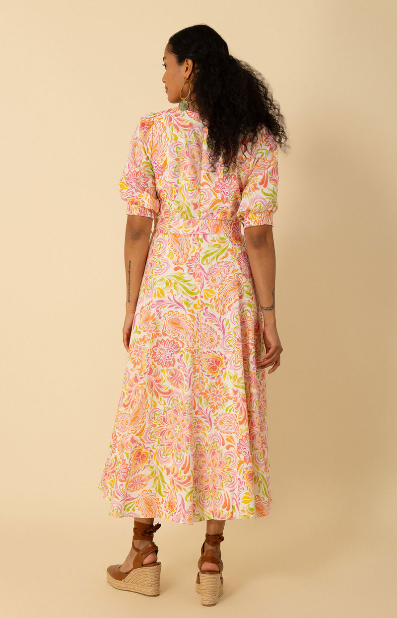 Faye Linen Maxi Dress Pink / L Faye Linen Maxi Dress Pink / L