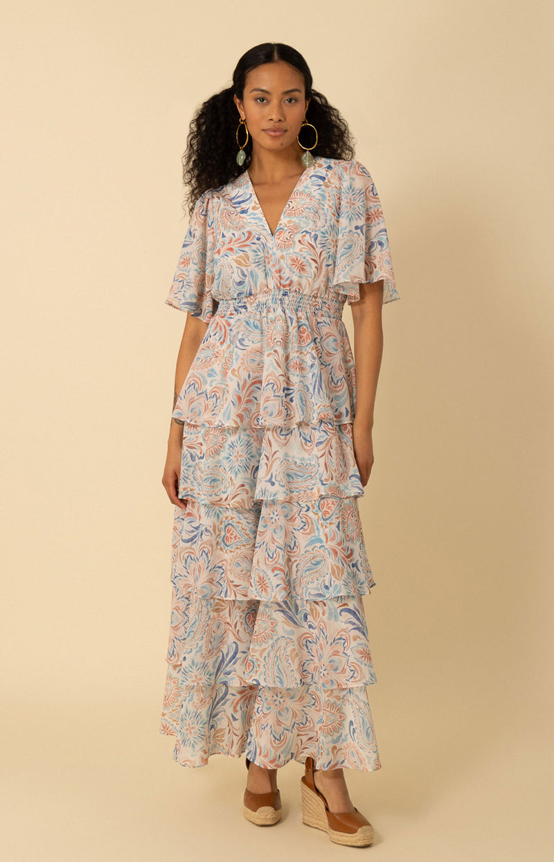 Karsyn Tiered Maxi Dress Pink / S Karsyn Tiered Maxi Dress Pink / S