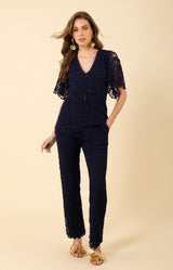 Oakleigh Crochet Top_color_Navy