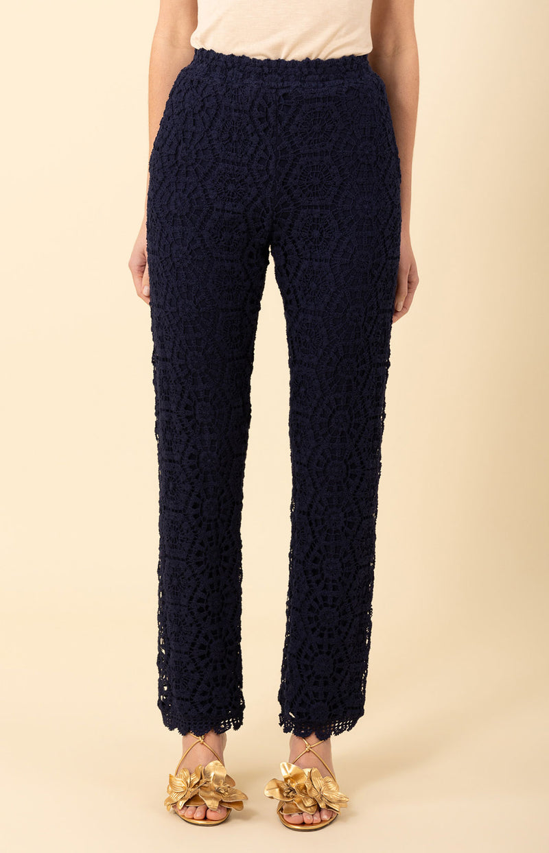 Dayana Crochet Pant_color_Navy