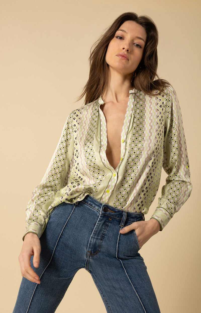 Siena Charmeuse Top_color_Olive