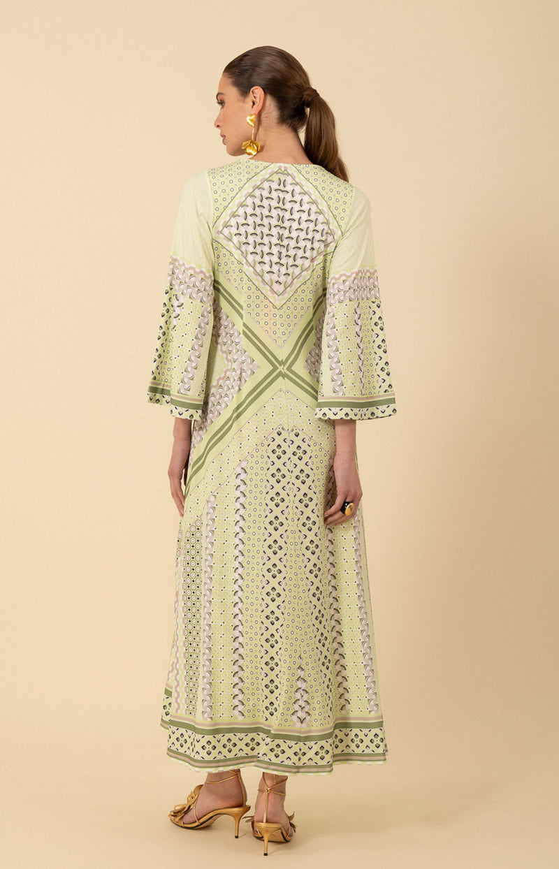 Henley Jersey Maxi Dress, color_olive