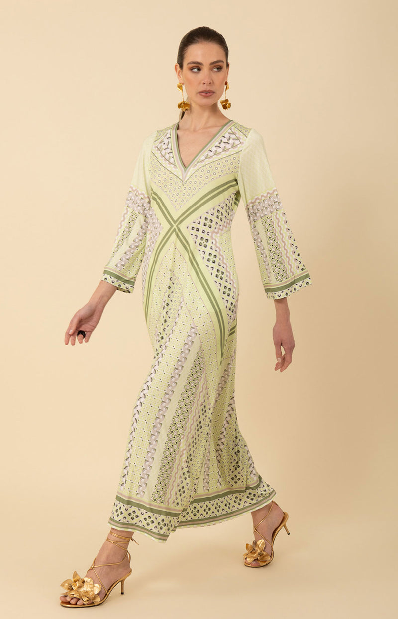 Henley Jersey Maxi Dress, color_olive