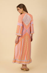 Henley Jersey Maxi Dress, color_orange