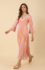 Henley Jersey Maxi Dress, color_orange