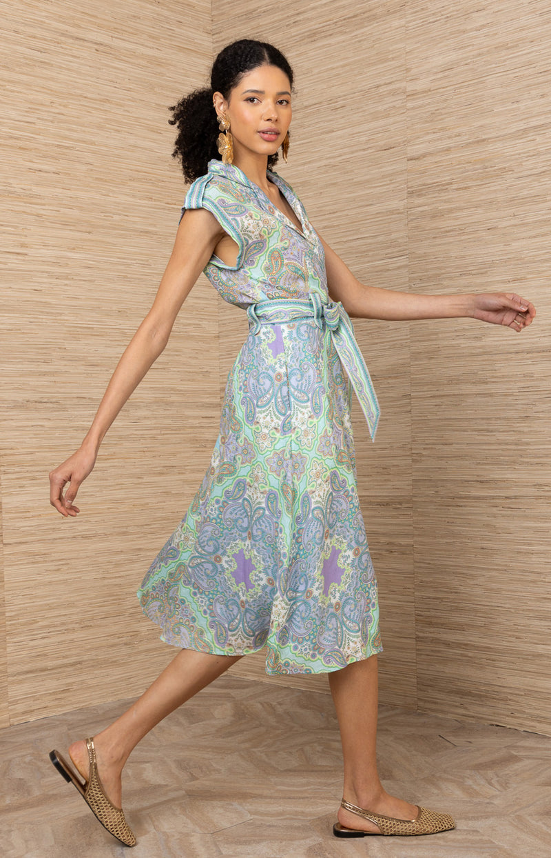 Priscilla Linen Midi Dress