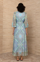 Emerie Chiffon Maxi Dress, color_turquoise