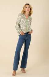 Indie Silk Top-color-Lime