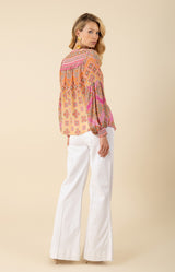 Indie Silk Top-color-Pink