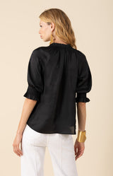 Eileen Charmeuse Top-color-black