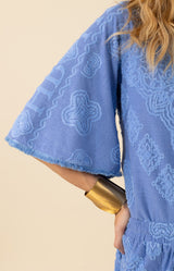 Leyla Jacquard Top-color-blue