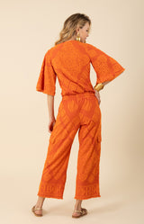 Leyla Jacquard Top-color-orange