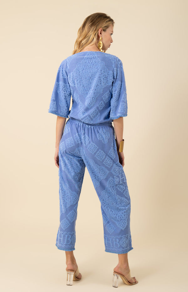 Jayda Jacquard Pant,color-blue