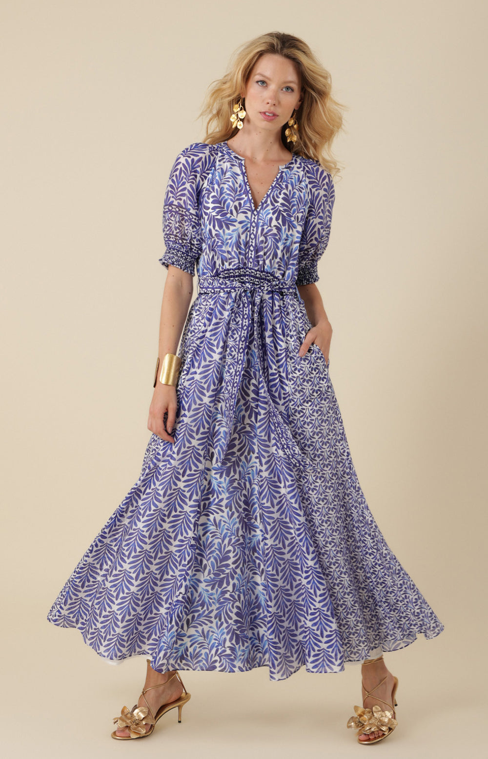 ワンピース Estella.K Floral-print long dress Estella.K ワンピース Sandra Floral-print long dress