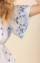 Milan Embroidered Organza Dress, color_blue