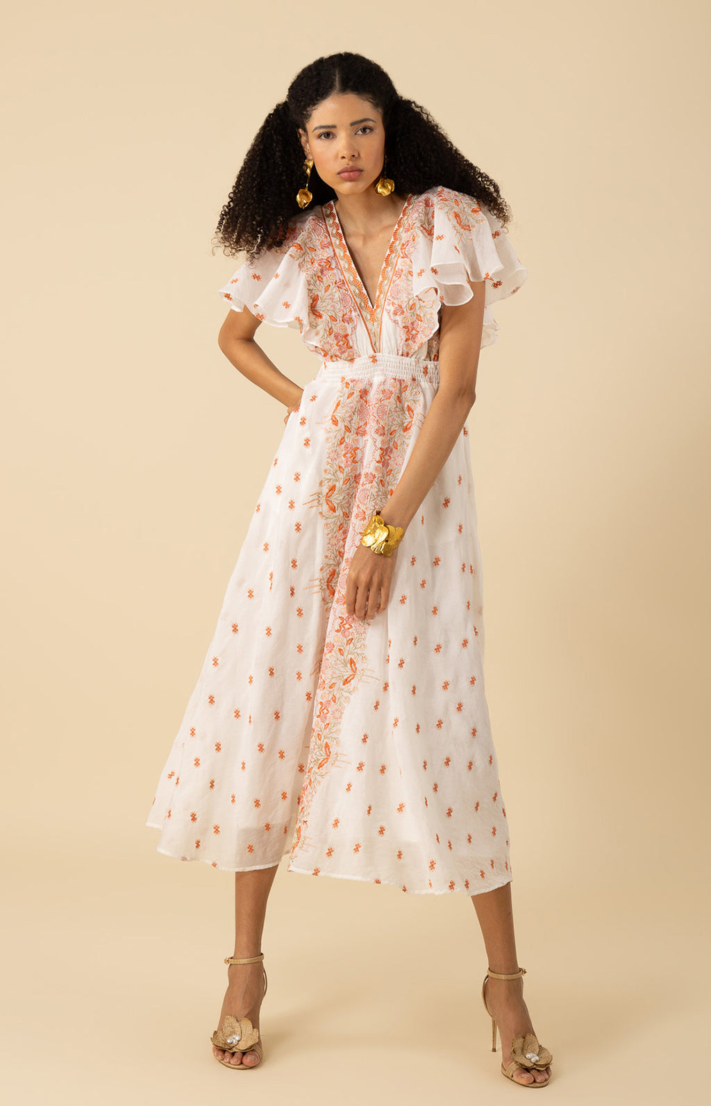 Elianna Embroidered Organza Maxi Dress Elianna Embroidered Organza Maxi Dress