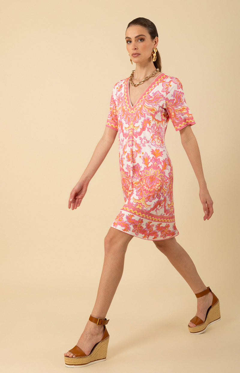 Bethany Jersey Dress, color_pink