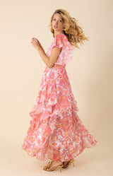 Aleah Chiffon Dress, color_pink