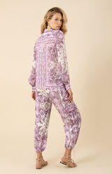 Blaire Charmeuse Cargo Pant, color_lilac