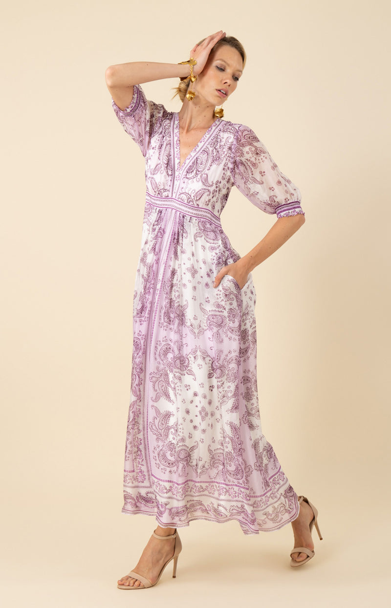 Lilian Chiffon Maxi Dress, color_lilac