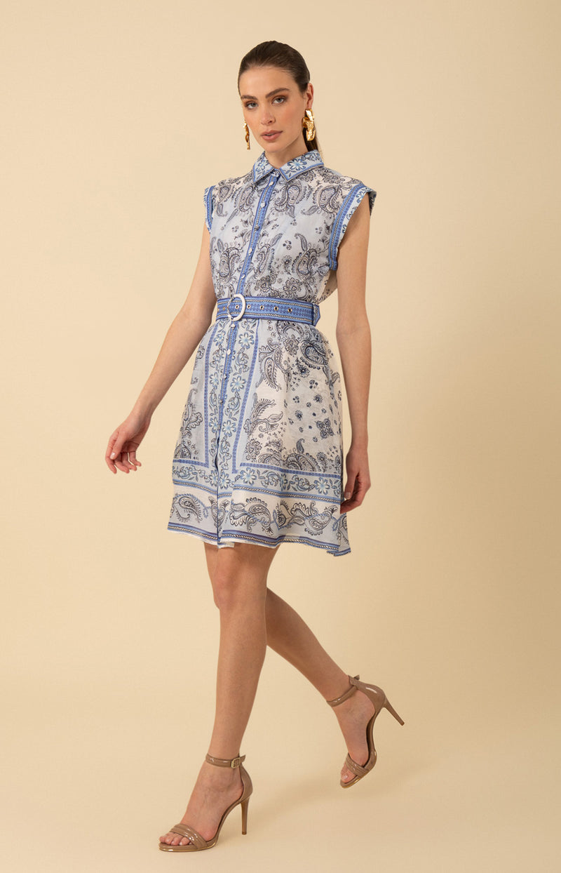 Holland Organza Dress, color_blue