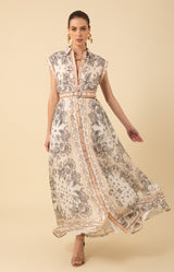 Holland Organza Maxi Dress, color_beige