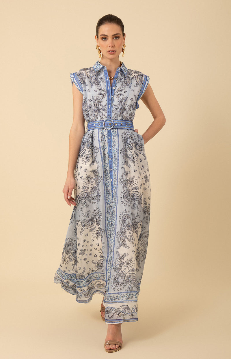 Holland Organza Maxi Dress, color_blue