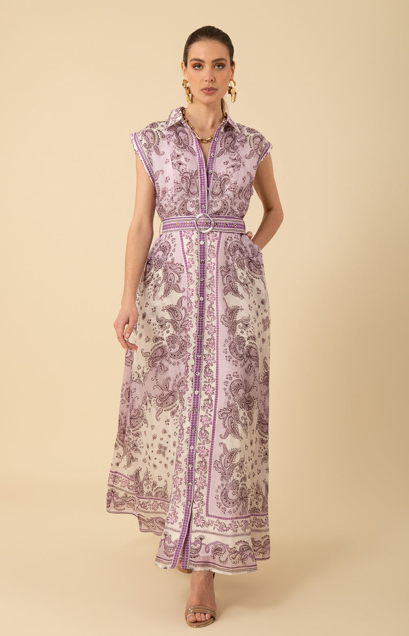 Holland Organza Maxi Dress, color_lilac