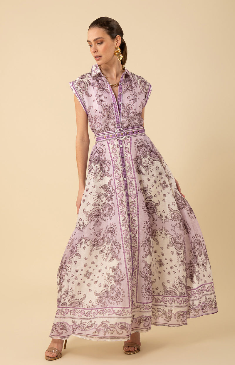 Holland Organza Maxi Dress, color_lilac