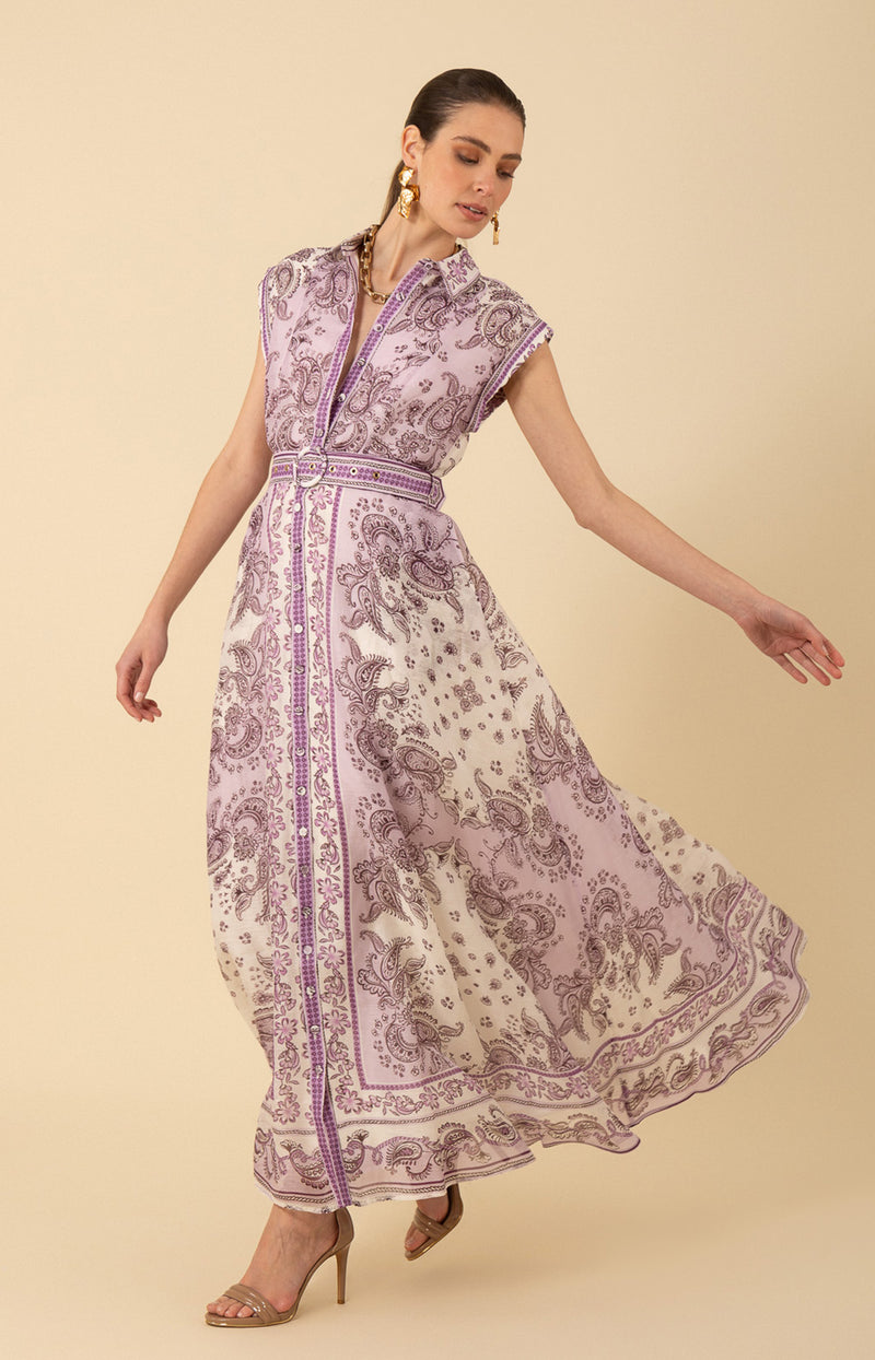 Holland Organza Maxi Dress, color_lilac