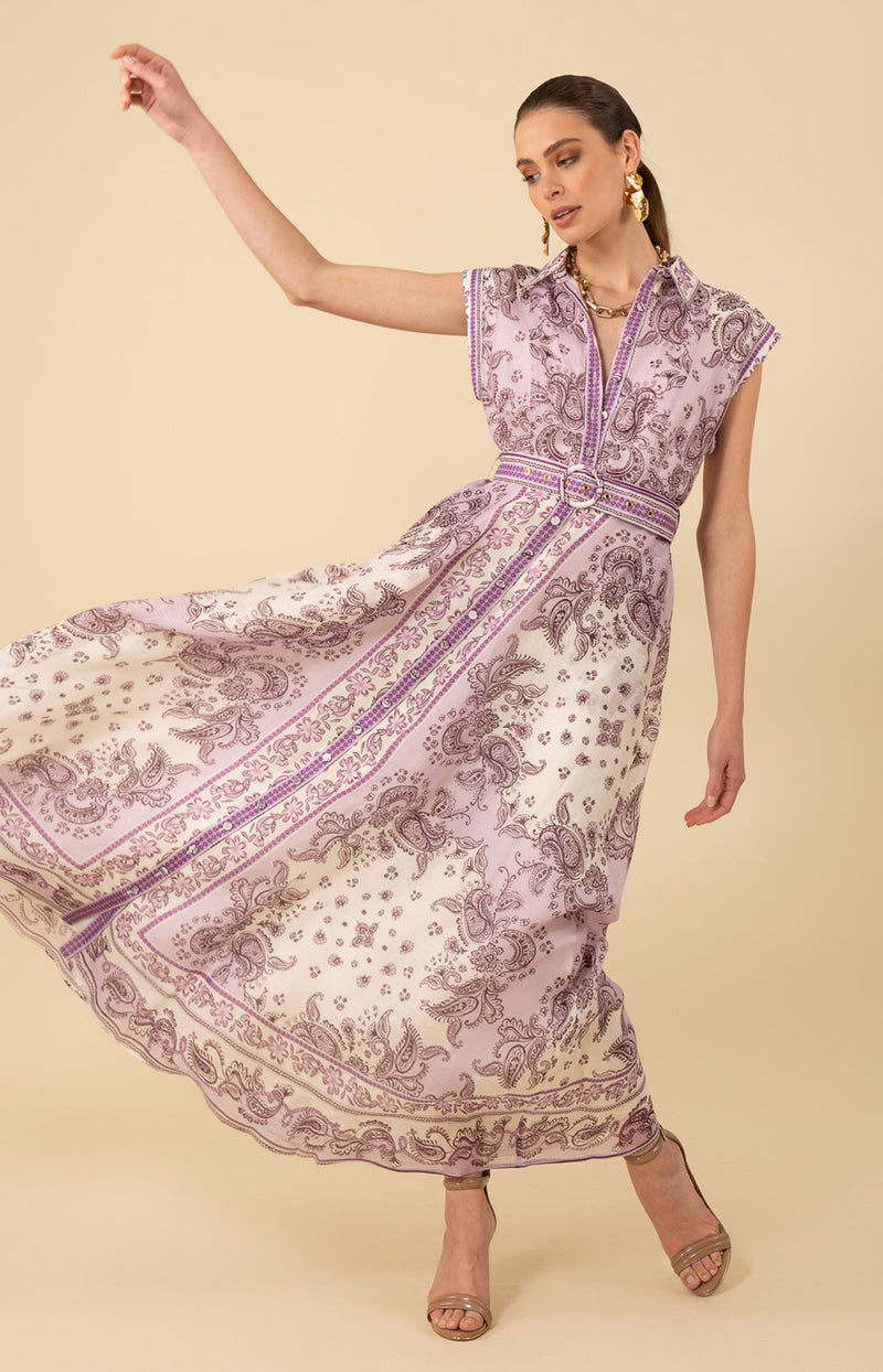 Holland Organza Maxi Dress, color_lilac