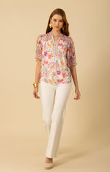 Briana Chiffon Top, color_ivory