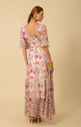 Mariam Chiffon Maxi Dress, color_ivory