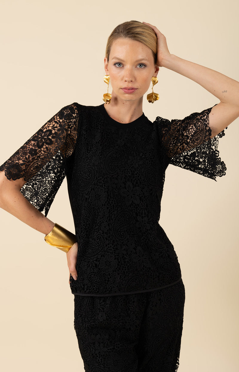 Macy Lace Top, color_black