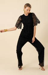 Skyla Lace Pant, color_black