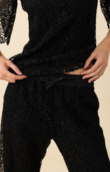 Skyla Lace Pant, color_black