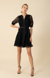 Christina Lace Dress, color_black