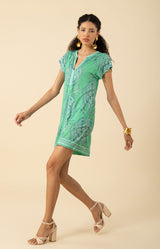 Jada Jersey Beaded Dress-color-green