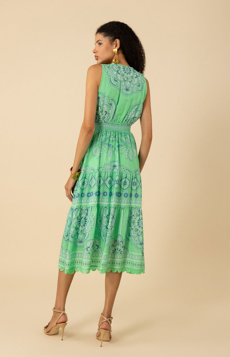 Liv Voile Dress-color-green