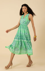 Liv Voile Dress-color-green