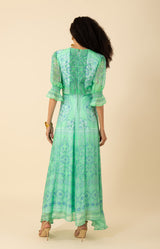 Treasure Chiffon Maxi Dress-coclor-green